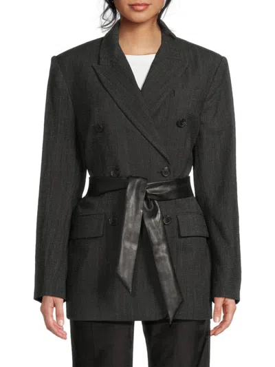 Rag & Bone Women's Virginia Plaid Blazer In Black