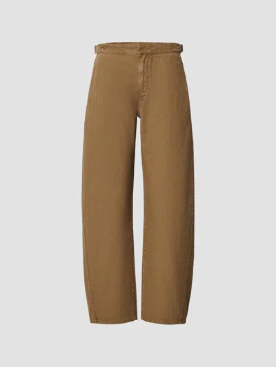 Rag & Bone Women's Vito Cotton Canvas Barrel-leg Pants In Brown