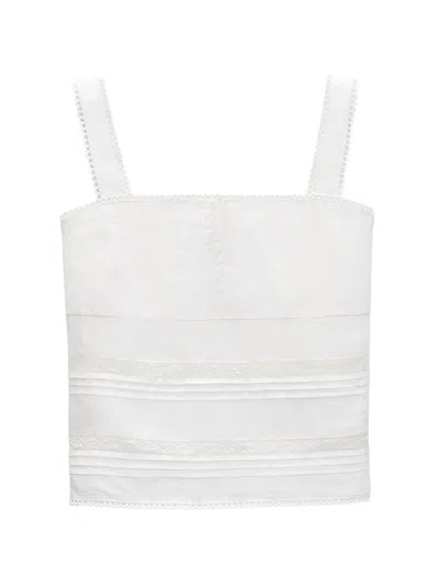 Rag & Bone Women's Viviana Eyelet Lace Tank In White