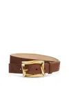 Rag & Bone Women's Waverly Leather Belt In Brown