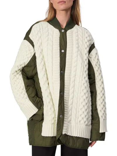 RAG & BONE RAG & BONE WOMEN'S WINNIE MIXED MEDIA JACKET