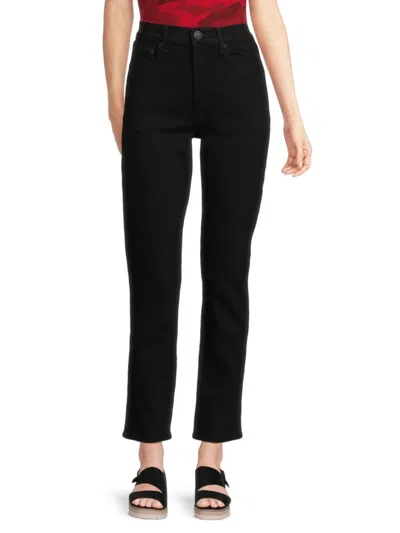 Rag & Bone Women's Wren High-rise Straight-leg Jeans In Black