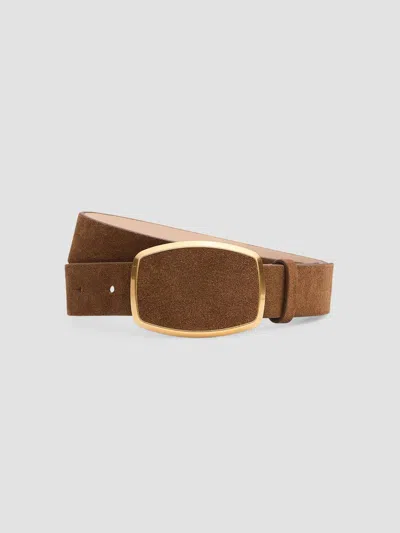 Rag & Bone Women's Wyatt Suede Belt In Dark Beige
