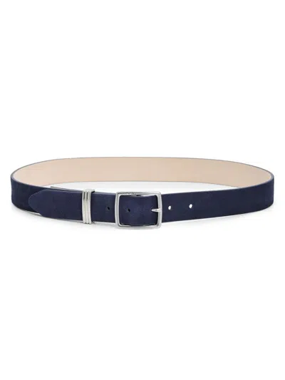 Rag & Bone X Boyfriend 2.0 Suede Belt In Blue