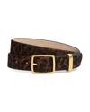 Rag & Bone X Boyfriend Genuine Calf Hair Belt In Brown