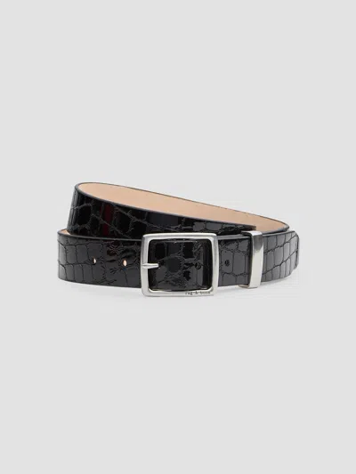 Rag & Bone Women's X Boyfriend Leather Belt In Black