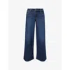 Rag & Bone Womens Rhnbk Aiden Wide-leg Stretch-denim Blend Jeans