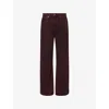 Rag & Bone Charlie High Rise Ankle Barrel Leg Jeans In Burnt Burgundy In Brown