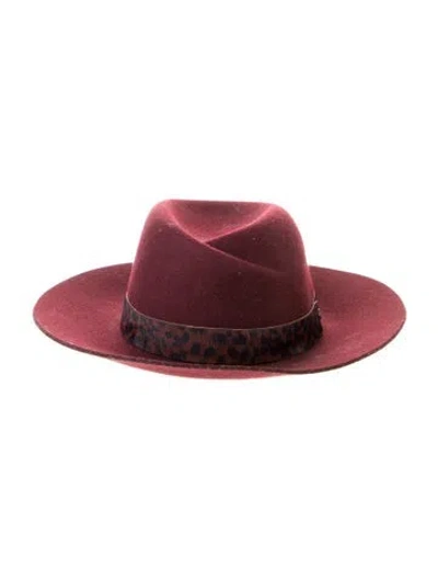 Pre-owned Rag & Bone Womens Burgundy Hat