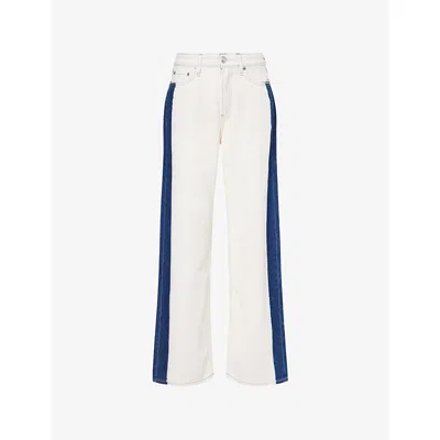 Rag & Bone Womens Dkbleach Logan Wide-leg Denim Jeans In White