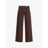 Rag & Bone Womens Brntb Mr Logan Featherweight Wide-leg Denim Jeans In Burgundy