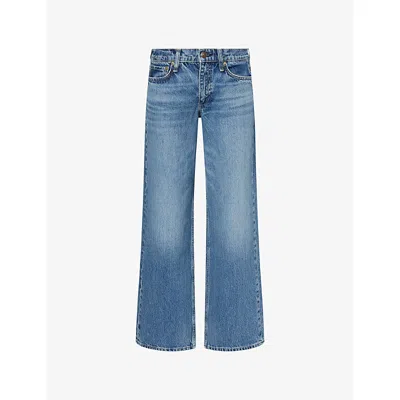 Rag & Bone Womens Echo Saige Straight-leg Denim Jeans In Blue