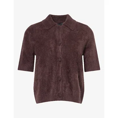 Rag & Bone Womens Jada Cashmere Cardigan Dkbrn