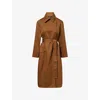 Rag & Bone Womens Ltbrw Rue Belted Cotton-blend Trench Coat In Brown
