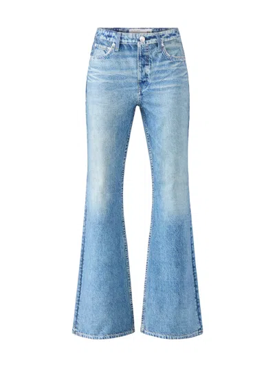 Rag & Bone Womens Miramar Ponte Dahlia Full Length Trousers Jeans In Blue