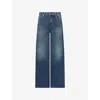 Rag & Bone Womens Flexi Sofie Ankle Wide-leg Denim Jeans Ness In Blue