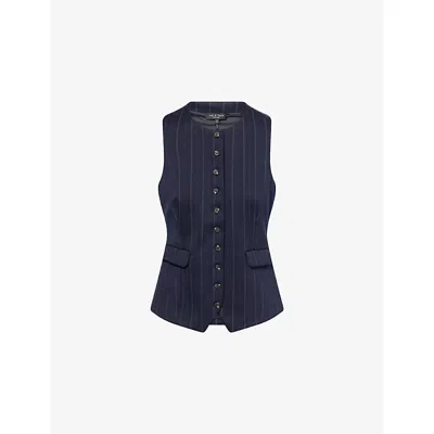 RAG & BONE WOMENS RAG & BONE IRINA PONTE STRIPED STRETCH-WOVEN VEST