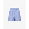 Rag & Bone Womens  Emma Stripe-print Cotton Shorts