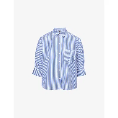 Rag & Bone Womens Nvyst Lucia Stripe-print Cotton Shirt