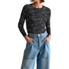 Rag & Bone Womens Printed Modal Pullover Top In Black