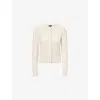 Rag & Bone Womens Francesca Round-neck Stretch-wool Blend Cardigan Oatml In Neutral