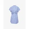 Rag & Bone Womens  Gretchen Stripe-print Cotton Mini Dress