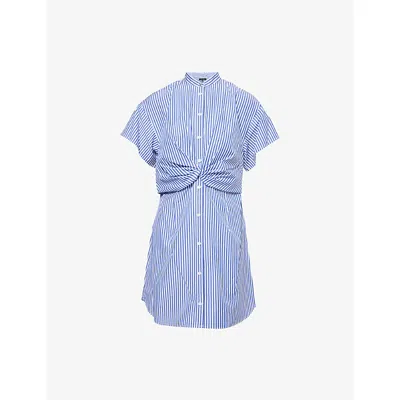 Rag & Bone Womens  Gretchen Stripe-print Cotton Mini Dress