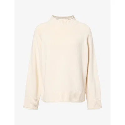 Rag & Bone Womens  Hazel High-neck Wool-blend Jumper In Ivory