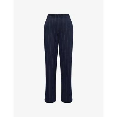 Rag & Bone Womens Nvymt Irina Ponte Straight-leg Stretch-woven Trousers In Blue