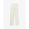 Rag & Bone Logan Spliced Mid-rise Jeans In White