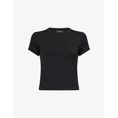 Rag & Bone Womens  Luca Baby Tee Modal-jersey Top In Black