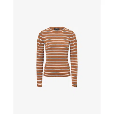 RAG & BONE WOMENS TOFFM LUCA STRIPED JERSEY TOP