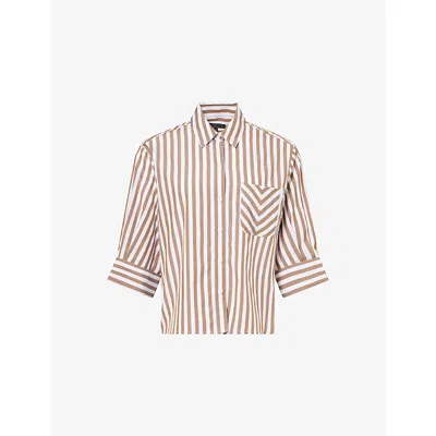 Rag & Bone Womens Brwst Lucia Striped Cotton Shirt In Multi