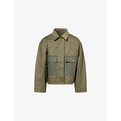 RAG & BONE WOMENS OLVE NONIE PATCH-POCKET COTTON-GABERDINE JACKET