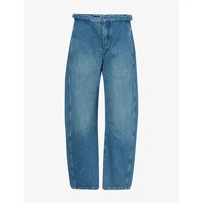 Rag & Bone Womens  Vito Barrel-leg Denim Jeans In Cheri