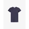 Rag & Bone Womens Salute The Slub Round-neck Cotton T-shirt In Blue