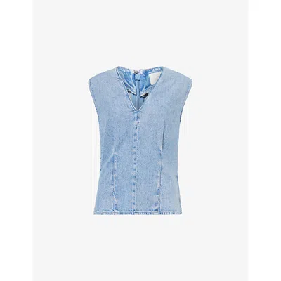 Rag & Bone Womens Tildn Ava Ultra Featherweight Cotton-blend Top