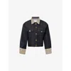 Rag & Bone Womens Twrco Harriet Boxy-fit Denim Jacket Xs In Black