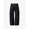 Rag & Bone Womens Twtri Charlie Barrel-leg Denim Jeans In Black