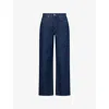 Rag & Bone Womens Welbk The Logan Mid-rise Wide-leg Denim Jeans