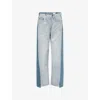 Rag & Bone Womens Ykspl The Shea Straight-leg Denim Jeans In Blue