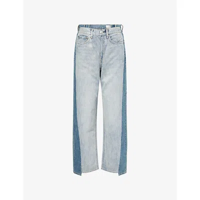 Rag & Bone Womens Ykspl The Shea Straight-leg Denim Jeans In Blue