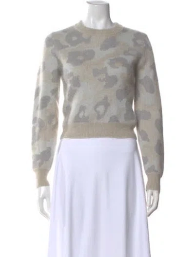 Pre-owned Rag & Bone Wool Animal Print Sweater In Neutral