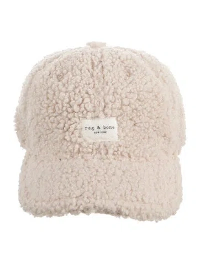 Pre-owned Rag & Bone Wool Baseball Cap In White
