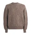Rag & Bone Wool Basket-knit Sweater In Brown