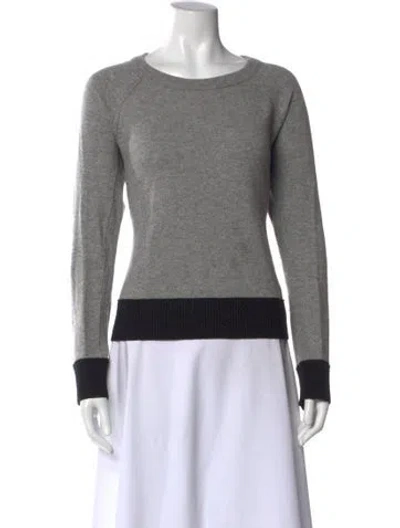 Pre-owned Rag & Bone Wool Bateau Neckline Sweater In Gray