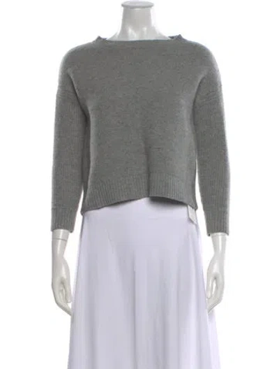 Pre-owned Rag & Bone Wool Bateau Neckline Sweater In Gray