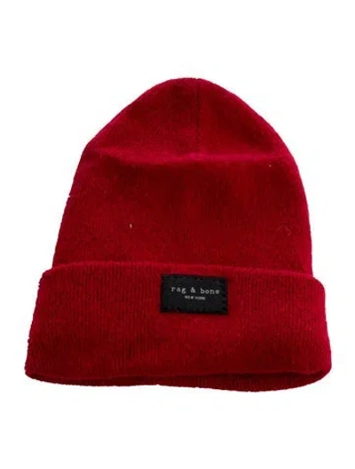 Pre-owned Rag & Bone Wool Beanie In Red