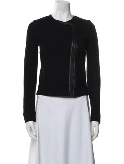 Pre-owned Rag & Bone Wool Biker Jacket In Black