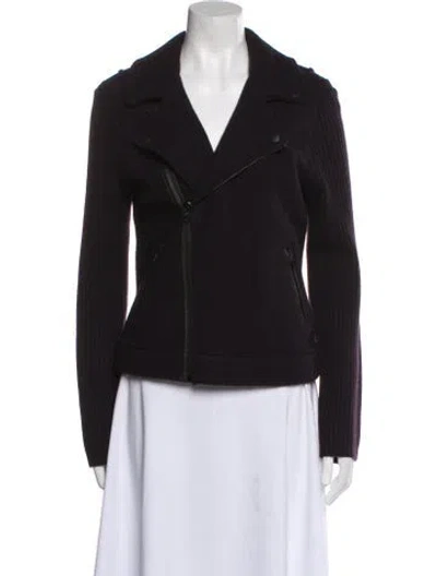 Pre-owned Rag & Bone Wool Biker Jacket In Black